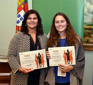 Margarida Ferreirinha, da REN e Maria Penha no Leaders for a Day