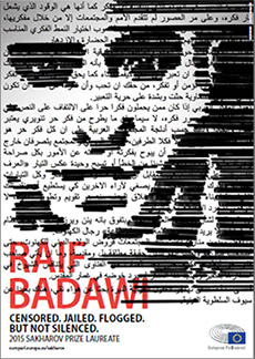 Raif Badawi, vencedor do Prémio Sakharov 2015 © Ali Ferzat, Prémio Sakharov 2011